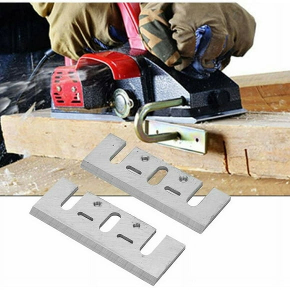 Electric Planer Blades, High Speed Steel Cutting Tools with Carbide Edge for Optimal Sharpness, Resharpenable Replacement Blades for Heavy-Duty Performance, Compatible with Makita, DeWalt, & More