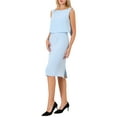 thumbnail image 2 of INSPIRE CHIC Women's Office Sheath Dresses Laye Sleeveless Work Pencil Dress, 2 of 4
