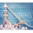 thumbnail image 4 of Red de pesca blanca cremosa, decoración temática de playa para fiesta, hogar, sala de estar, dormitorio, decoración de pared de estilo mediterráneo de 78 pulgadas Vhermosa  SNFLD62, 4 of 4
