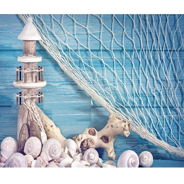 Vintage Mediterranean Sea Style Fishing Net Yarn Wall Hanging For