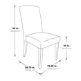 thumbnail image 3 of Everly Dining Chair 2-Pack in Oyster Gray Fabric with Gray Washed Legs, 3 of 9