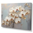 thumbnail image 2 of Designart "Blooming Beige And Gold Orchid IV" Orchids Wall Art Prints, 2 of 7