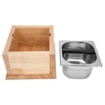 thumbnail image 4 of Caja De Posos De Café, Caja De Golpes De Acero Inoxidable Con Estabilidad De Tazón Profundo De Acero Inoxidable, Para Tiendas De Té Con Leche, Cafeterías OTVIAP L, 4 of 8