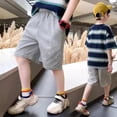 thumbnail image 4 of XXWXYD Teen Boys Bermud𝖺 Athleti𝖼 Shorts Drawst𝗋ing Elastic Waist Sweat Shorts with Pockets Kids Loose Fit Casual Summer Clothes Boys Cargo Shorts, 4 of 4
