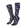 thumbnail image 2 of Balery Cartoon Dinosaur Printed Novelty Socks Men's Women's Crew Socks Sports Socks Knee High Socks Cotton Socks Quirky and Cool Socks, 2 of 9