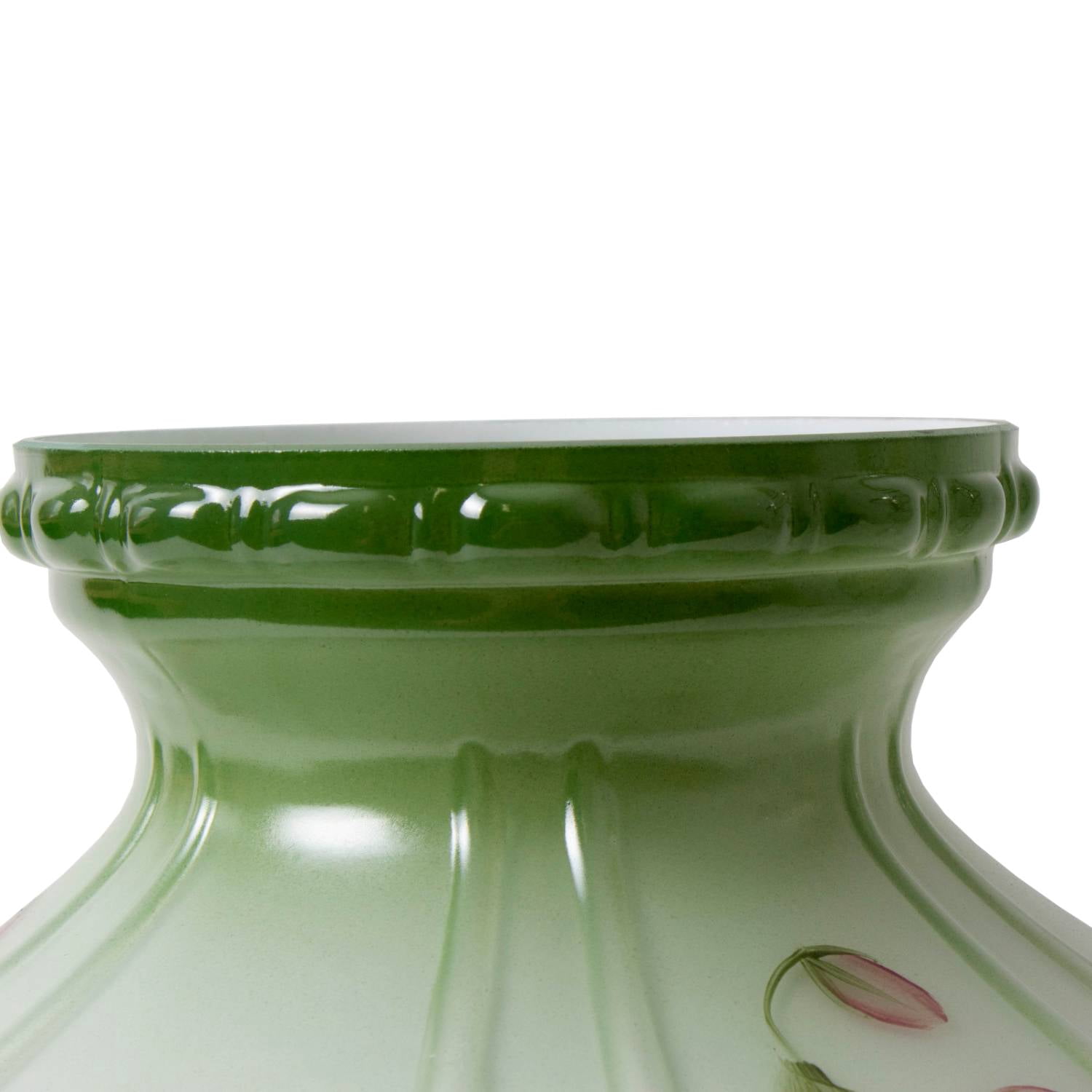 Aladdin 10" Green Violets Glass Lamp Shade N667