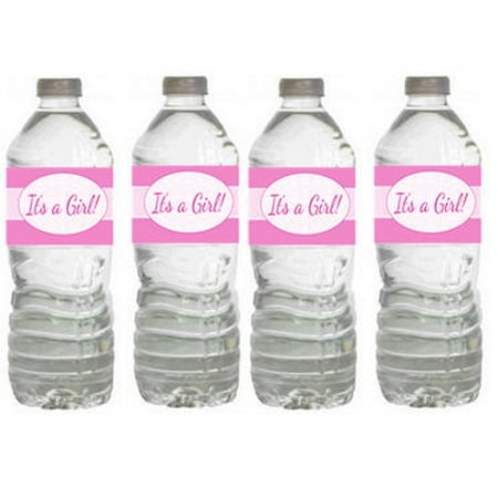 Baby Shower - Its a Girl 15ct Water Bottle Labels (Best Baby Labels For Daycare)