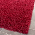 thumbnail image 4 of SAFAVIEH Clyde Solid Plush Polyester Shag Runner Rug, Red, 2'3" x 6', 4 of 7