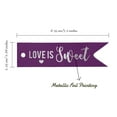 thumbnail image 5 of Inkdotpot Real Silver Foil Love Is Sweet Wedding Tags Favor Hang Paper Tags 100 Pieces, 5 of 6