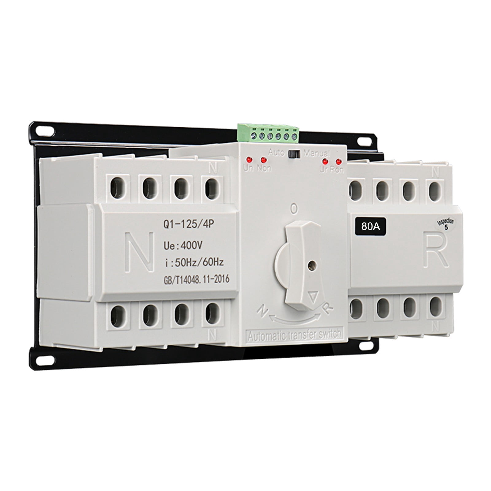 Dual Power Automatic Transfer Switch 2P/4P Three-phase Diverter Switch ATS Electrical Selector Switches, 4P80A for Solar Energy, ATS Transfer Switch