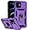 Purple with camera cover Military-Grade 2nd gen, variant on for iPhone 12 / iPhone 12 Pro Case with Camera Lens Cover HD Screen Protector,  Grade Drop Protection  Ring Holder Kickstand Protective Phone Case for iPhone 12 / 12 Pro (Black)