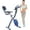 Blue, variant on AJOOSOS Folding Exercise Bike, Fitness Upright and Recumbent X-Bike with 16-Level Adjustable Resistance, Arm Bands and Backrest, White