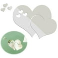 thumbnail image 2 of Removable 3D Love Hearts Mirror Mirror Sticker Removable Mirror Stickers Detachable DIY Decal for Home Decoration, 2 of 3