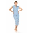 thumbnail image 1 of Vestido denim sin manga Roman Fashion /Juvenil, 14356 (Mezclilla tono claro) azul CH, 1 of 5