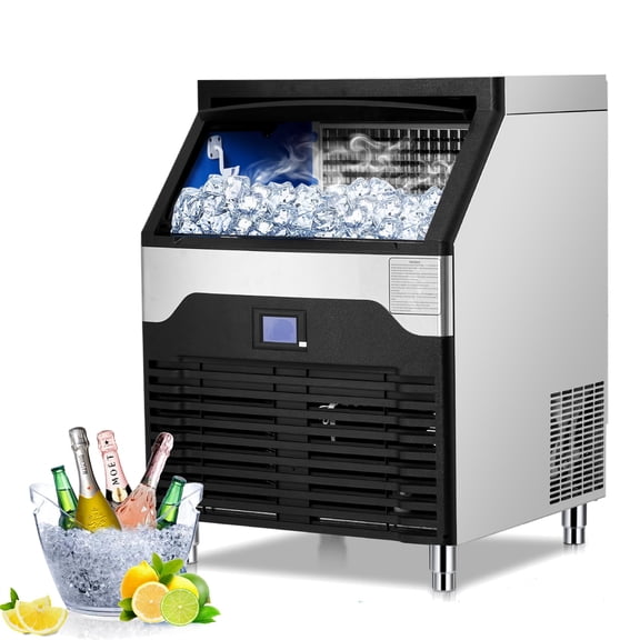 Aoile Commercial Ice Machine 260Lbs/24H with 132Lbs Storage, Self Cleaning Ice Maker with Water Filter for Bar/Cafe/Restaurant