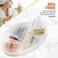 thumbnail image 3 of MEDca Weekly Pill Organizer, 1 Dispenser, 7 Stackable Compartments Four Times-a-Day - Morning, Noon, Evening, and Bedtime, Grey, 3 of 10
