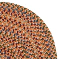 thumbnail image 2 of 2.5' x 16' Orange and Blue All Purpose Handcrafted Reversible Oval Area Throw Rug Runner, 2 of 2