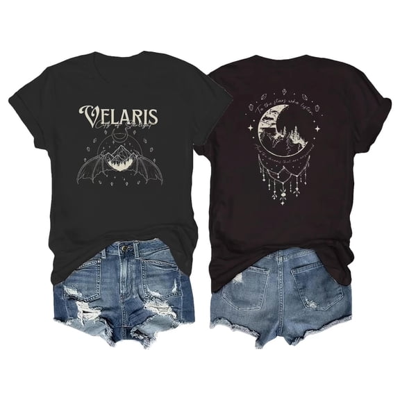 Graphic Tees for Women Casual Printed Crew Neck Short Sleeve T Shirt Top for Everyday Wear Comfortable Everyday Tee with Classic Short Sleeve Design Black S