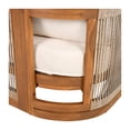 thumbnail image 4 of Christopher Knight Home 4-Piece Outdoor Conversation Set, Curved Woven Rope Chairs & Coffee Table, Teak+Beige, 4 of 13
