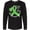 AB-Black, variant on Inktastic Love and Care Mental Health Awareness Green Ribbon Long Sleeve T-Shirt