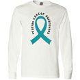 thumbnail image 3 of Inktastic Ovarian Cancer Awareness Ribbon Long Sleeve T-Shirt, 3 of 5