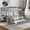 Gray, variant on Euroco Full over Full Bunk Bed with Desk and Trundle, 3 Beds in One with Storage Drawers and USB Ports, Walnut
