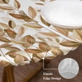 thumbnail image 3 of Eucalyptus Leaves Round Tablecloth, Fitted Table Cover with Elastic for 45"-54" Round Tables, Spring Plants Country Yellow Table Cloth Outdoor Indoor Dinning Party Waterproof Tablecloths, 3 of 7