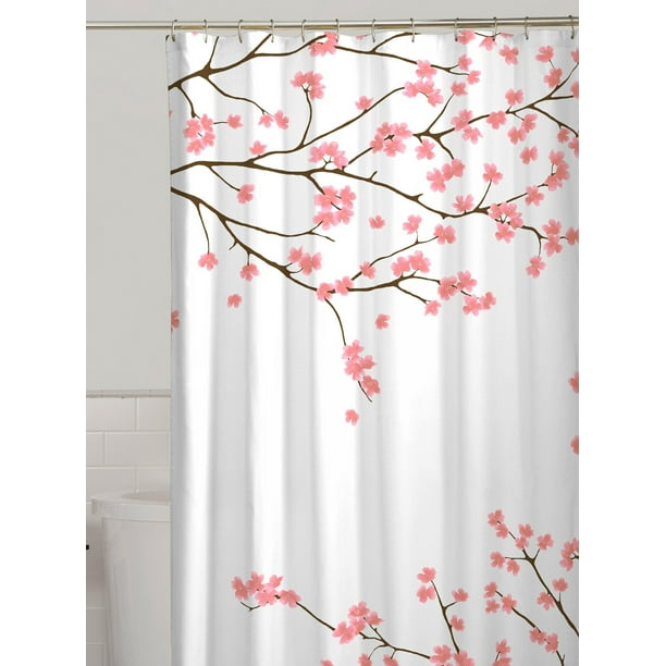 Zenna Home Cherry Blossoms Fabric Shower Curtain One Size Com Cherry Blossoms Fabric Shower Curtain, Beachy Shower Curtains Bealls