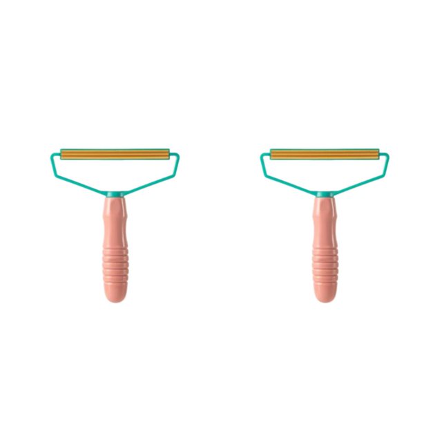 Greeniant Cepillo de limpieza de pelo para mascotas, cepillos universales de 2 vías, removedor de líneas de doble cara con mango, herramienta Type1 NO1