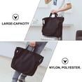 thumbnail image 4 of Homoyoyo 1Pc Large Capacity Black Luggage Bag Portable Nylon Polyester Outdoor Fitness Tote, 4 of 8