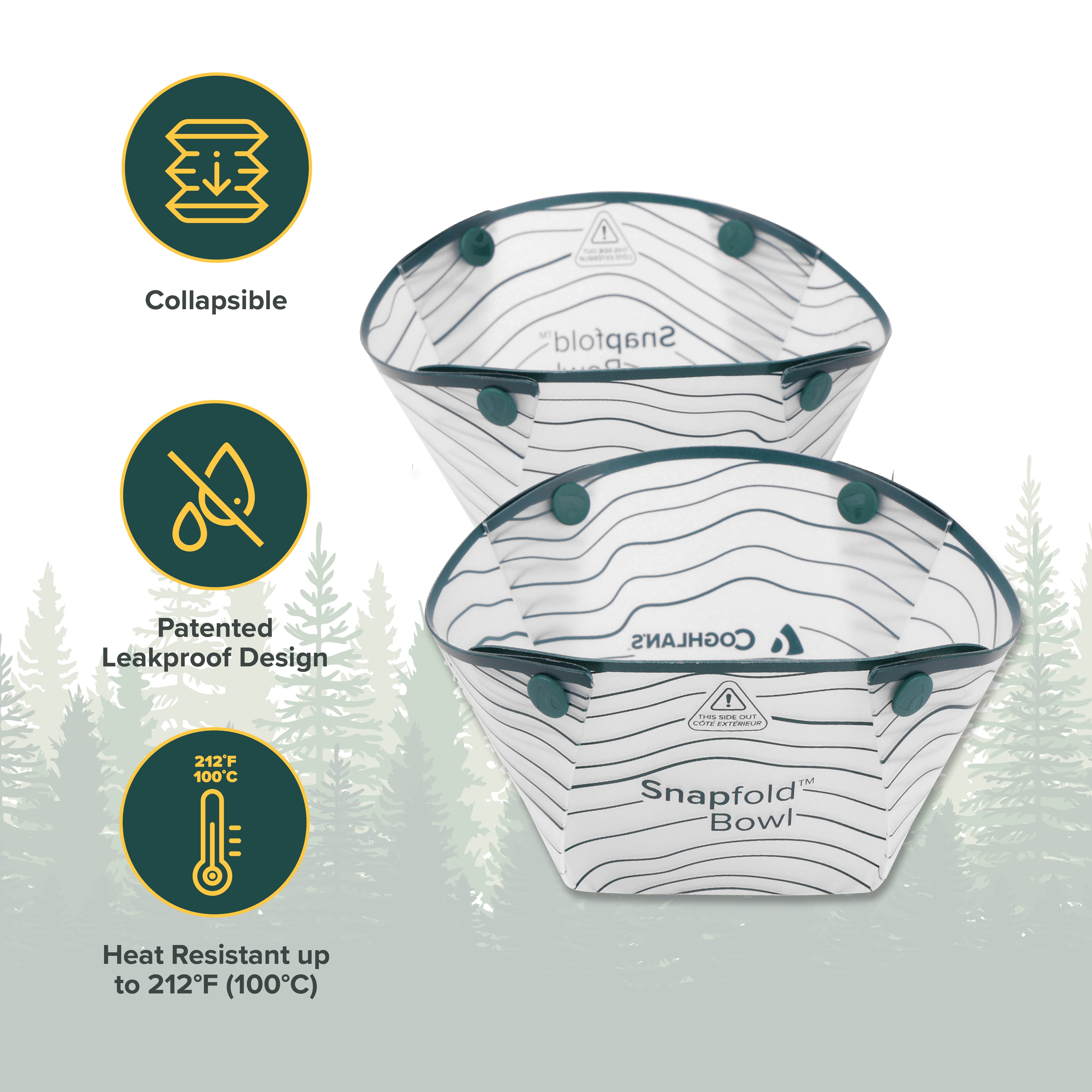 Coghlan's Snapfold™ Collapsible Travel & Camping Bowls, 2-Pack