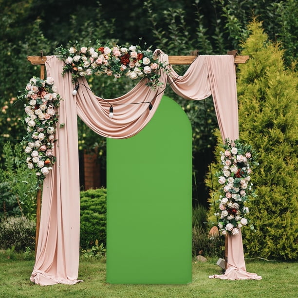 Cubierta de fondo de arco Cubierta Arch Fashion Decorative Arched Drops Flower Puerta Fondo para la decoración de la fiesta de de soltera Green de 72 pies