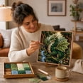 thumbnail image 3 of DIY Fabric Poke Art Kit with Wood Frame, Mythic Dragon Realms 3D Textile Art Set for Adults and Creative Projects, Handcrafted Home Wall Decor Gift, 3 of 8