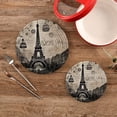 thumbnail image 2 of GZHJMY Vintage Eiffel Tower Trivets Pot Holders Set of 2 Decoration Potholders Pure Cotton Thread Weave Trivets, Coasters, Placemats, Spoon Rest for Cooking for Kitchen Pans Bowl Teapot, 2 of 7