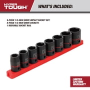 Hyper Tough 9-Piece 1/2-inch Drive Impact Socket Set (SAE)