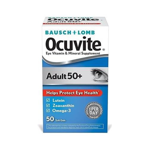 Ocuvite Adult 50+, Eye Vitamin and Mineral Supplement 50 Soft Gels