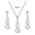 thumbnail image 6 of Yesbay Luxurious Jewelry Set Romantic Dangle Earrings Necklace Simulated Pearls Charm Wedding Bridal Bridesmaid Rhinestone Pendant Jewelry, 6 of 8