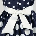 thumbnail image 5 of Girls Vintage Polka Dot Christmas Costume Sleeveless Bow Dresses, 5 of 7