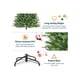 thumbnail image 4 of 4.5 ft pre-lit artificial spruce christmas tree con thickened branch tips, 200 lights, 11 lighting modes, y automatic branches con foot switch, 4 of 6