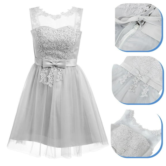 ROMANSENTIAL 1Set Short Bridesmaid Dresses For Women White Lace Elegant Holiday Parties