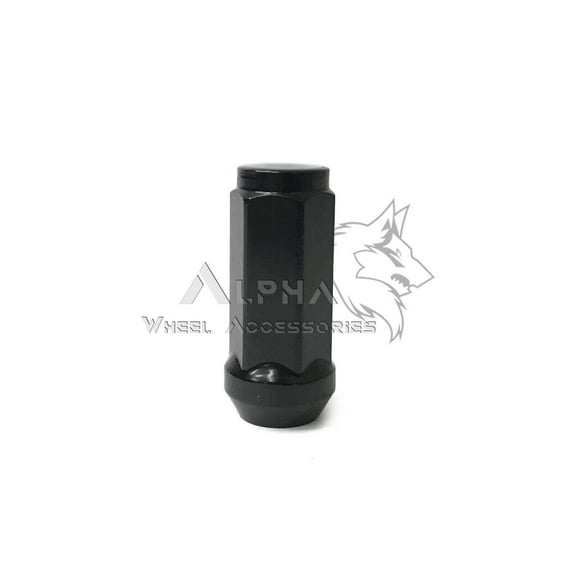 1Pc Black Bulge XL Acorn Lug Nuts 1/2x20 For 5x4.5 5x5 5x5.5 Closed End 2" Long