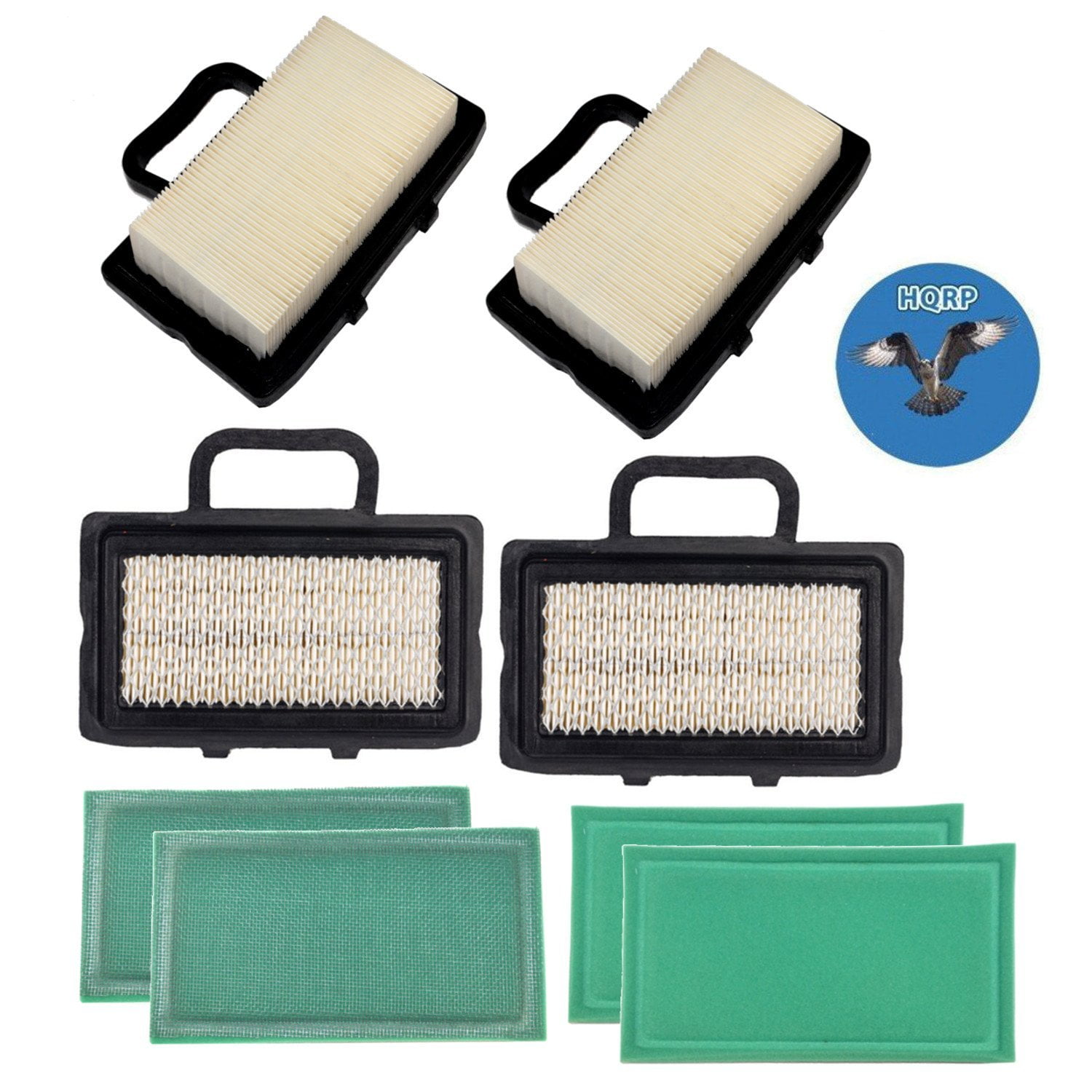 HQRP 4pack Air Filter Kit for John Deere 125 135 145 LA135 LA120 LA130