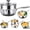 7.08" w/Steam, variant on Pure Titanium Saucepan with lid, No Coating Non Stick Hammered Pan with Steamer, Ultra-Durable Titanium Pots for Cooking & Frying Even Heating, Compatible With All Cooktops,7.08" Pot Only