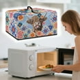 thumbnail image 3 of FOR U DESIGNS Boho Mandala Highland Cattle Print Microwave Oven Cover Washable Microwave Dust Covers Protector All-Season Microwave Dust Covers Cloth (20.9" W x 15.7" D x 12.4" H)-L, 3 of 8