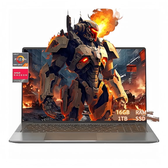 Laptop 15.6 FHD Gaming Laptop, AMD Ryzen 7 5825U, 16GB RAM, 1TB SSD, Windows 11PRO, Graphite, WiFi 6, Backlit KB.