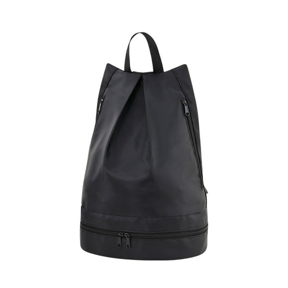 D-592 Black Dry Wet Separation Backpack For Swimming Gym Beach With Shoe Compartment Performance Gear
