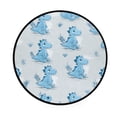 thumbnail image 2 of 36.2 Inch Round Floor Mat Cartoon Blue Dinosaurs Carpet Decor Rug for Living Room Bedroom, 2 of 6