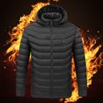 thumbnail image 4 of Gibobby Chamarra cazadora hombre Chaqueta acolchada ligera resistente para hombre(Negro,G), 4 of 4