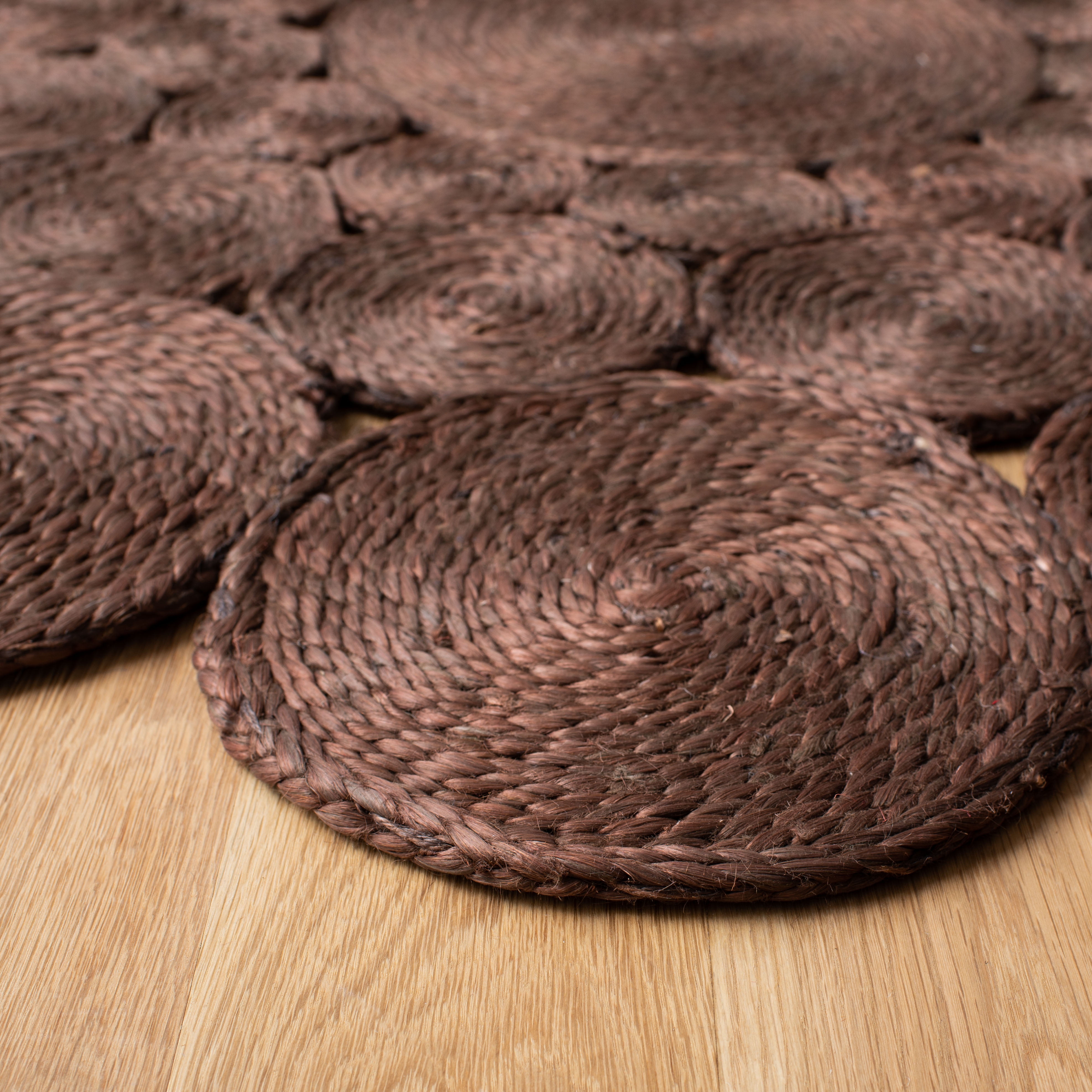 SAFAVIEH Natural Fiber Christian Geometric Area Rug, Brown, 6' x 6' Round