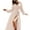 Beige Dress, variant on Women's Workout Holiday Solid Color Pleated V Neck Bandage Fall Dress Tea Length A Line Dress Clearance Long Sleeve Spring Elegant Casual Side Split Fashion Brown M